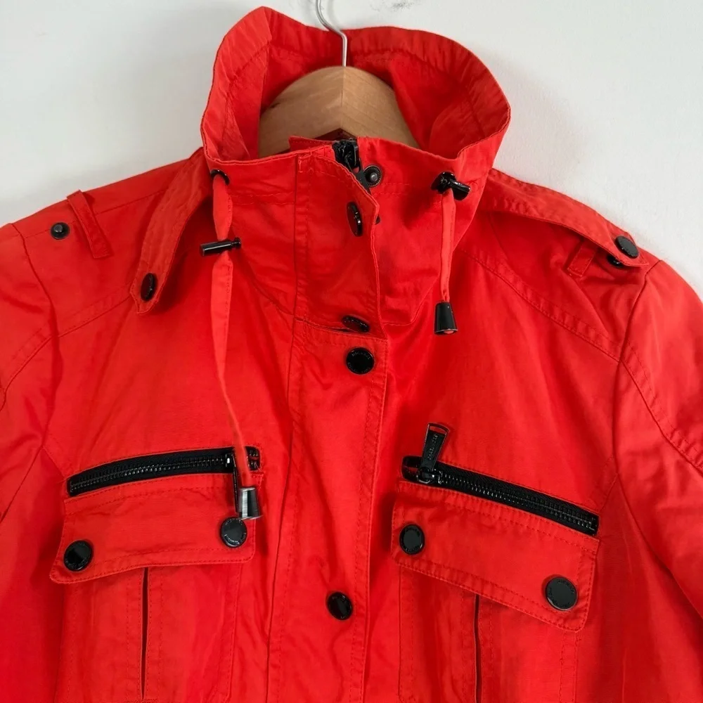 Michael Kors Vibrant Red Utility Jacket, Size S